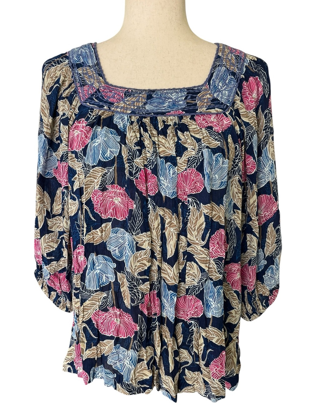 Caffé Marrakesh peasant boho blouse